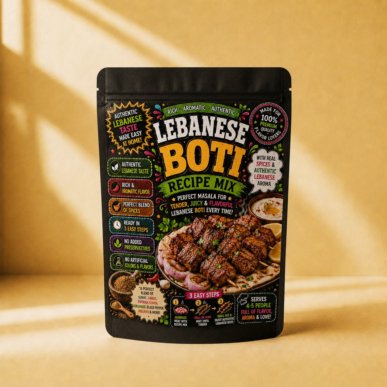 Lebanese Boti Recipe Mix – Authentic Flavor | Spices Flavors